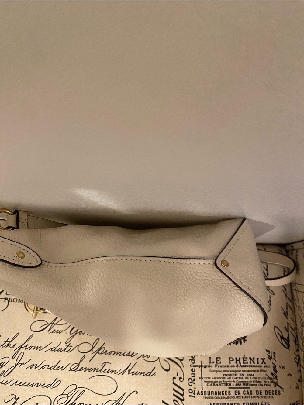 Coach Pebbled Leather Crossbody Bag in Chalk - Picture 3 of 5